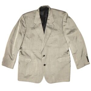 Tom James Filo A Mano Blazer Mens Silver Grey Hand Tailored Sport Coat USA Made
